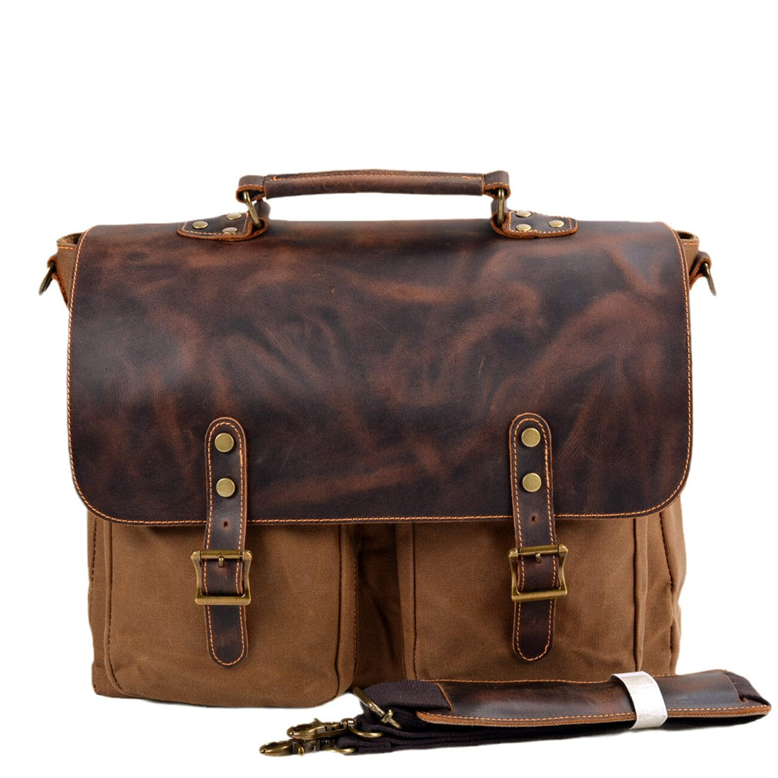 Tulsa — Vintage Canvas Messenger Bag, image 4