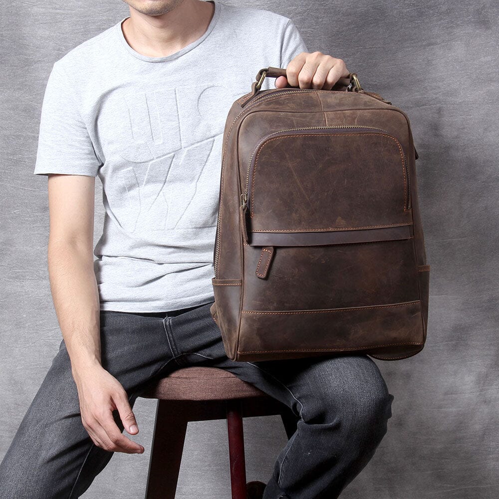 Sac à dos en cuir pour ordinateur 14 L – Tyree — 17