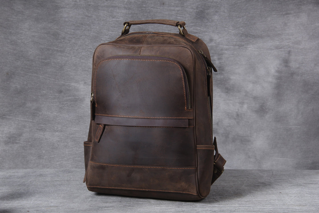 Sac à dos en cuir pour ordinateur 14 L – Tyree — 21