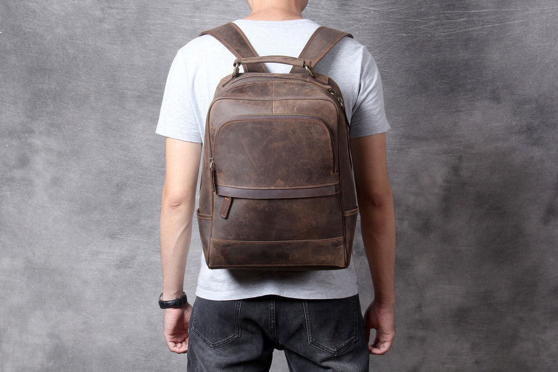 Sac à dos en cuir pour ordinateur 14 L – Tyree — 37