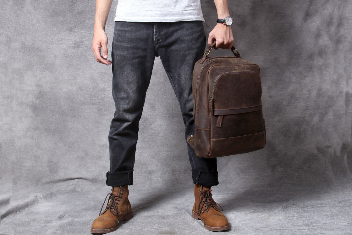 Sac à dos en cuir pour ordinateur 14 L – Tyree — 38