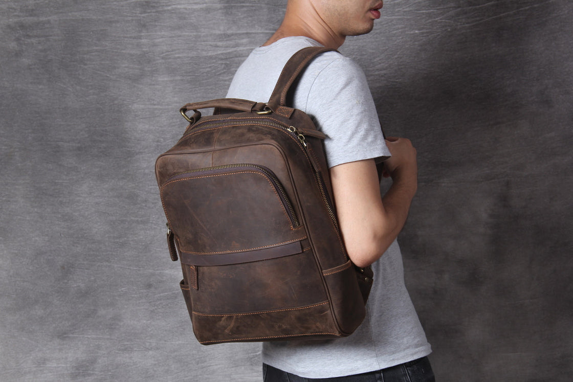 Sac à dos en cuir pour ordinateur 14 L – Tyree — 39