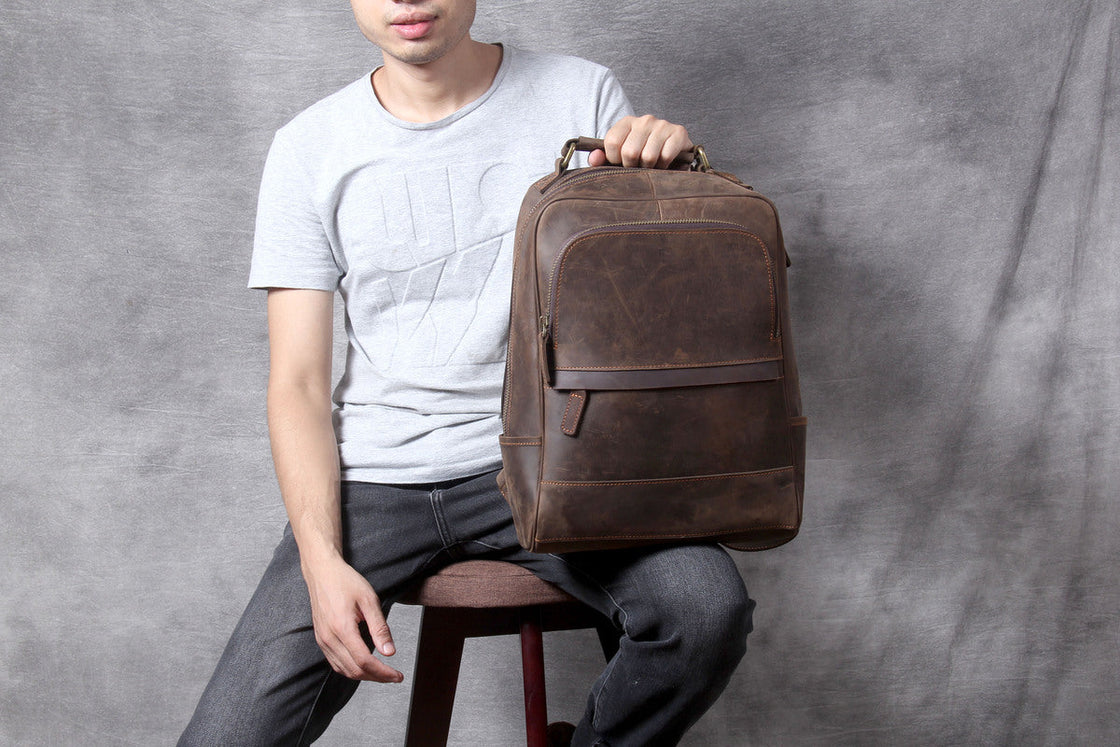 Sac à dos en cuir pour ordinateur 14 L – Tyree — 40