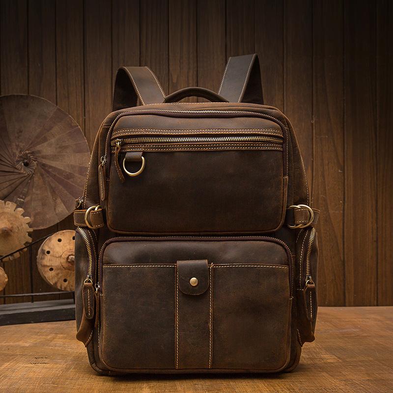 Leren rugzak met laptopvak – Ursus — 3