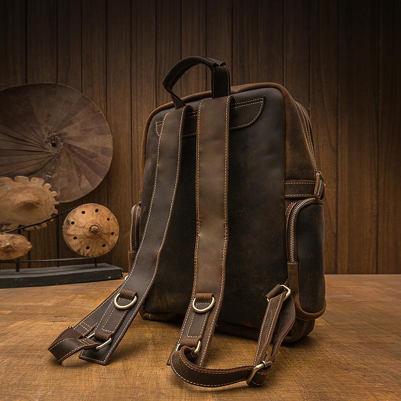 Leren rugzak met laptopvak – Ursus — 5