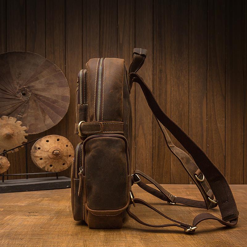 Leren rugzak met laptopvak – Ursus — 6