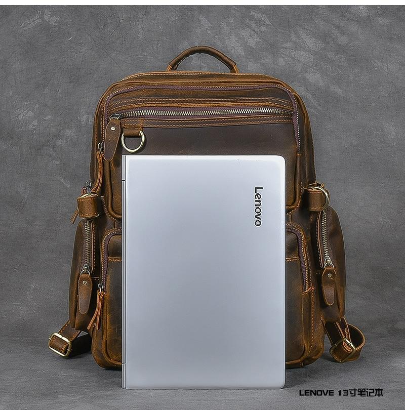 Leren rugzak met laptopvak – Ursus — 10