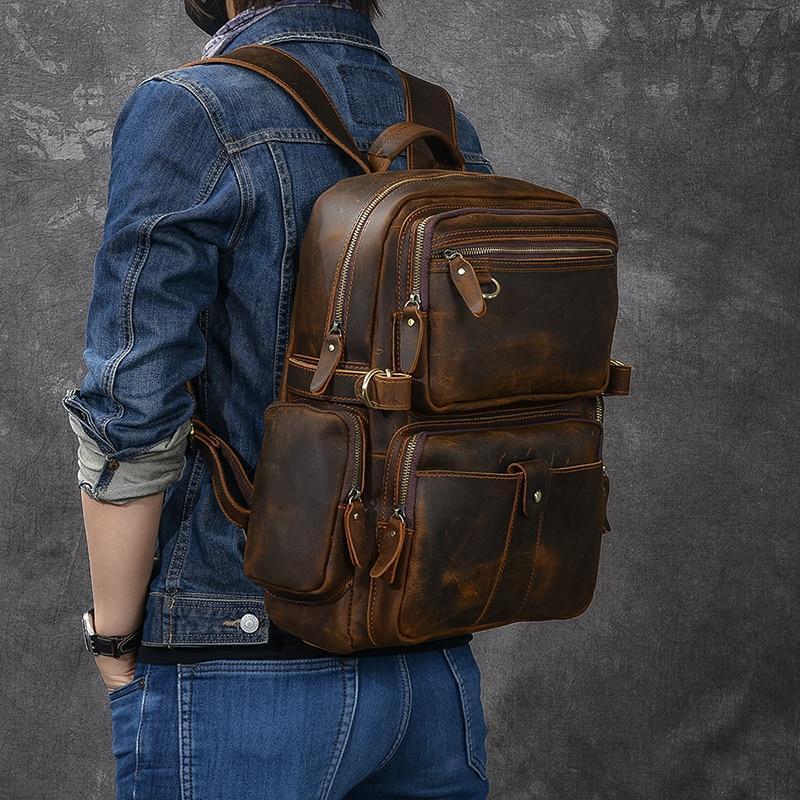 Leren rugzak met laptopvak – Ursus — 18