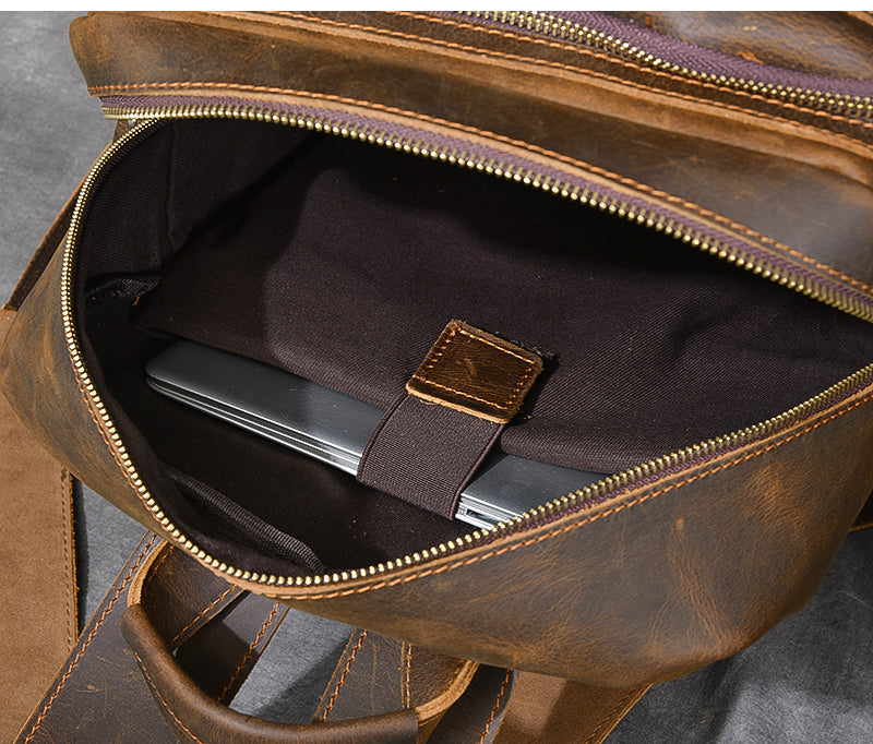 Leren rugzak met laptopvak – Ursus — 27