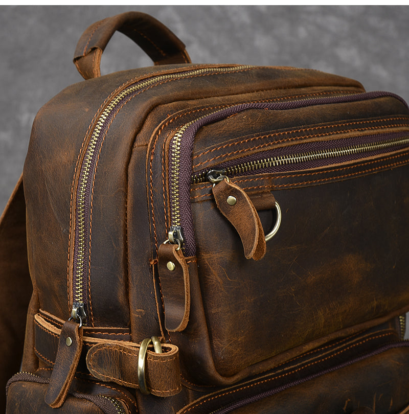 Leren rugzak met laptopvak – Ursus — 38