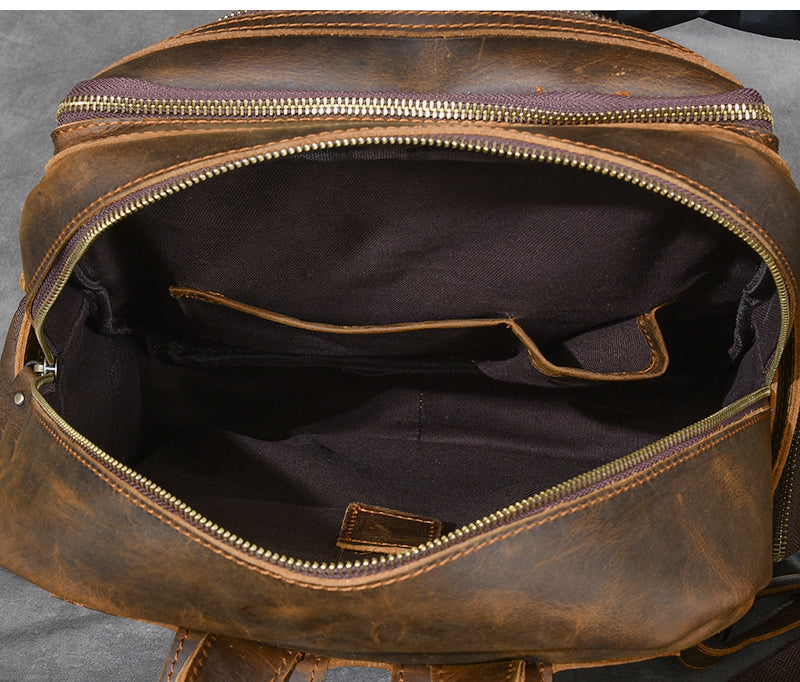 Leren rugzak met laptopvak – Ursus — 39