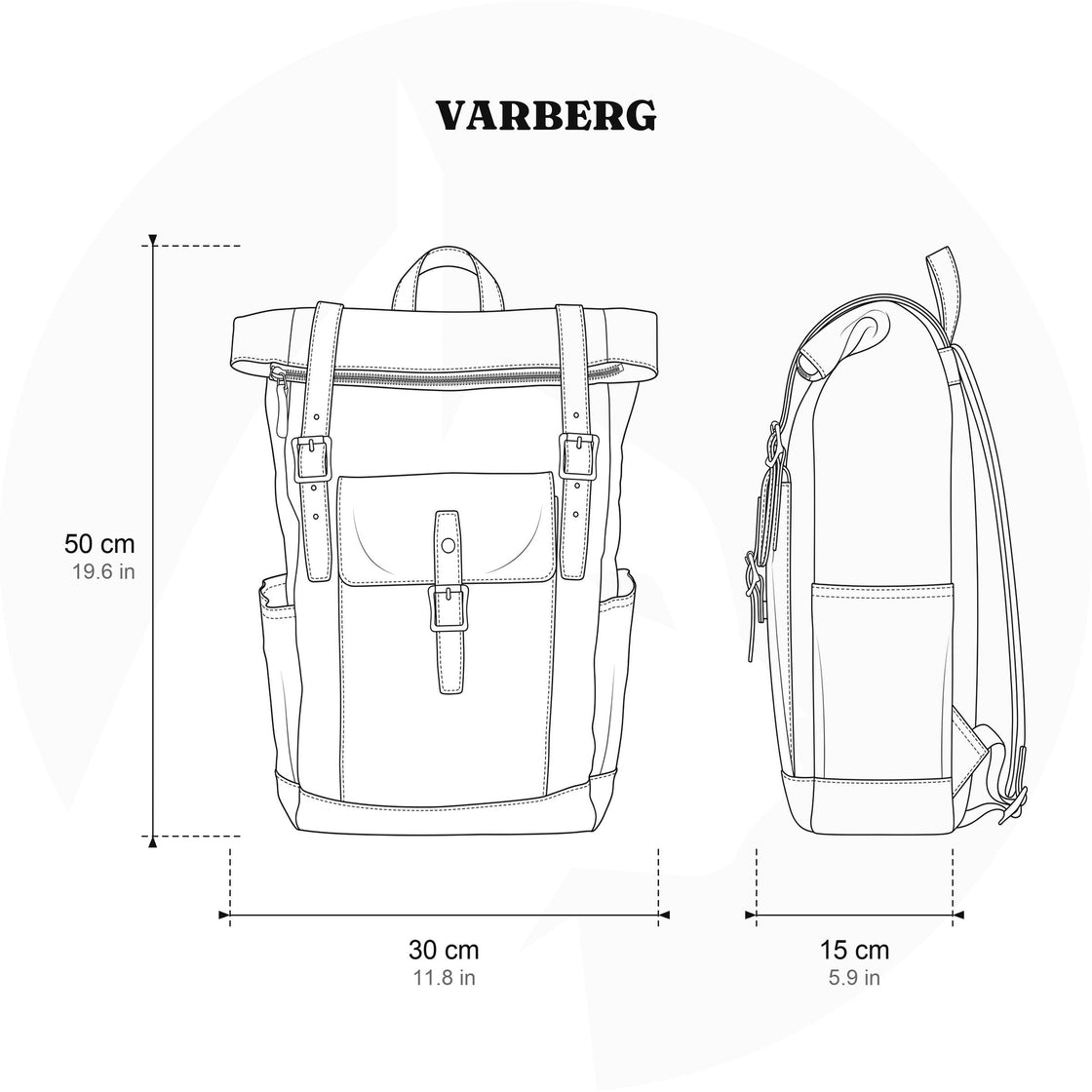 Canvasrugzak 22,5 L – Varberg — 16