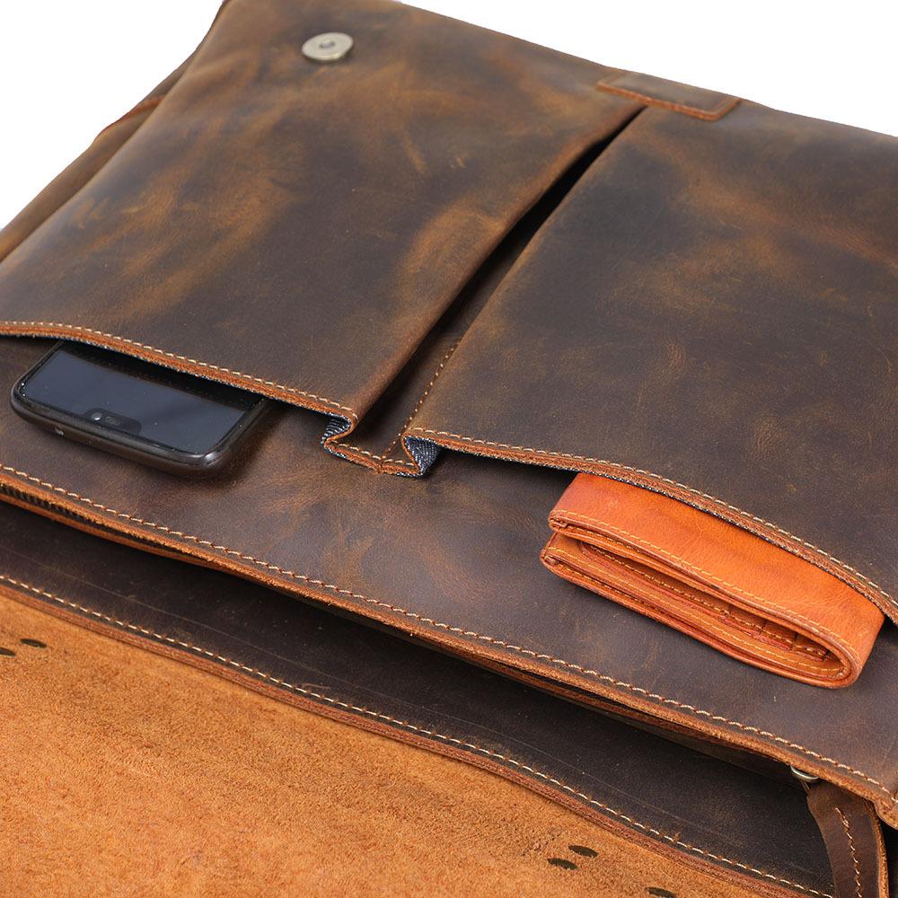 Leder-Schultertasche 10 L – Vatea — 10