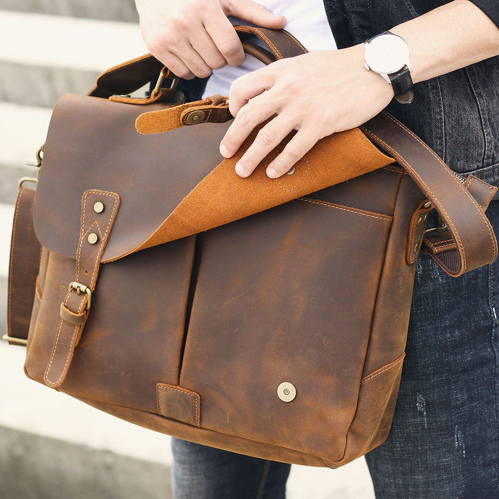 Leder-Schultertasche 10 L – Vatea — 24
