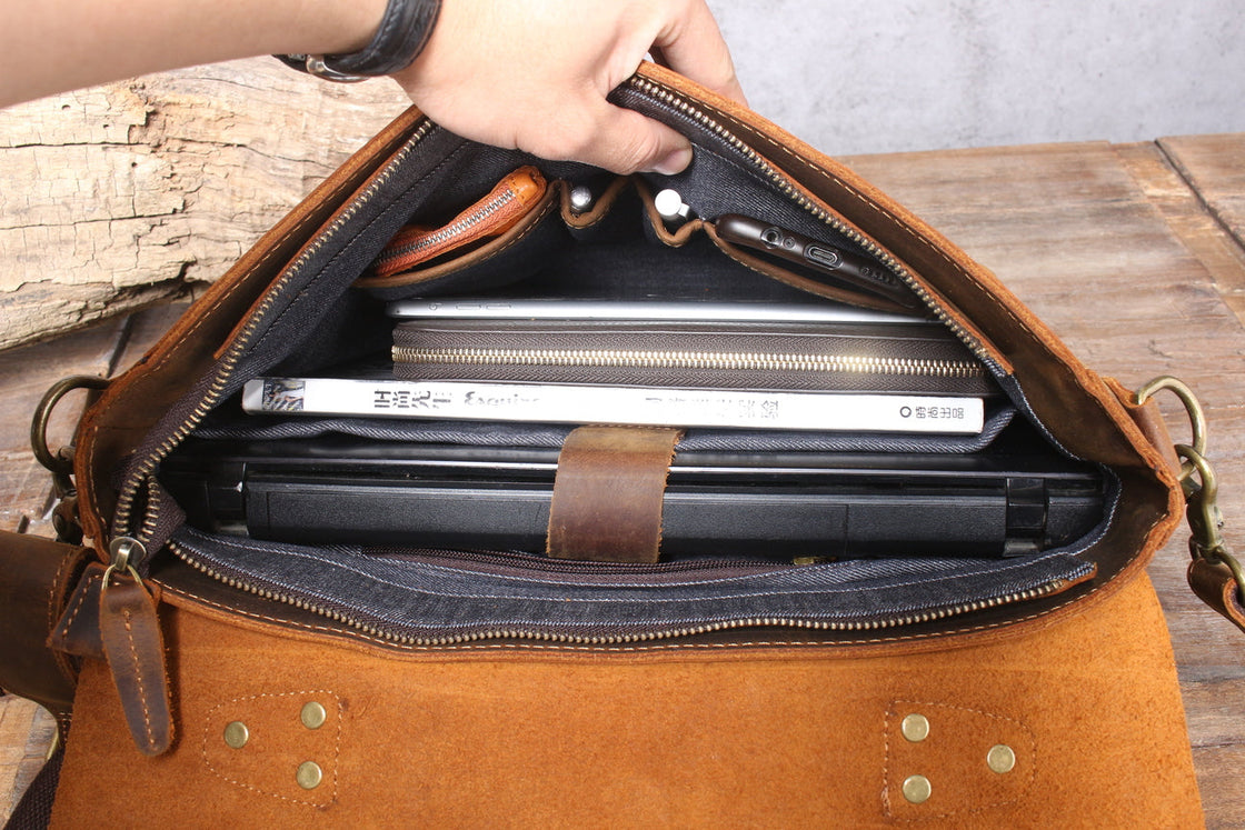 Leder-Schultertasche 10 L – Vatea — 35