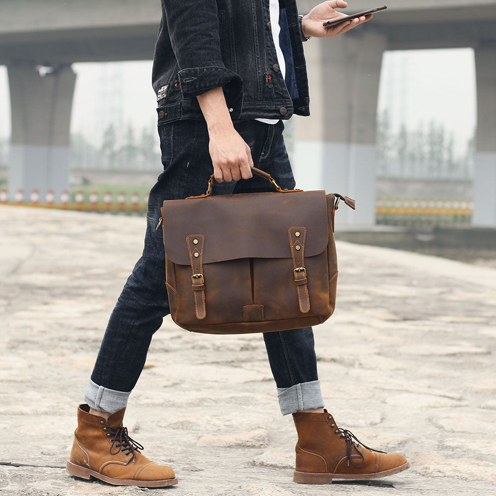 Leder-Schultertasche 10 L – Vatea — 50
