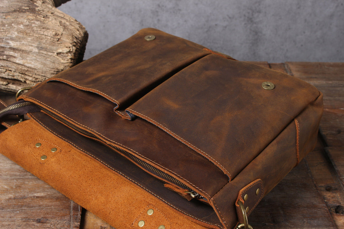 Leder-Schultertasche 10 L – Vatea — 63