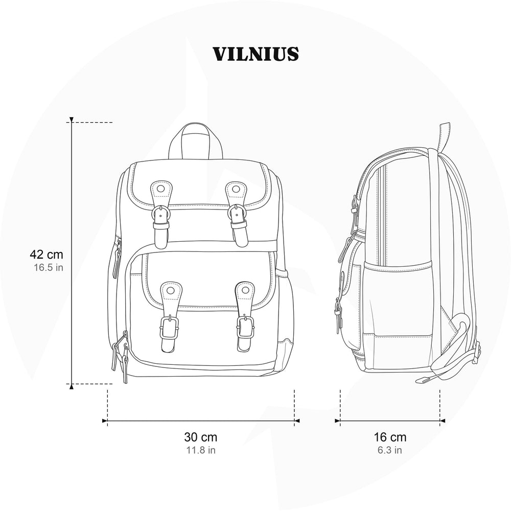 Canvas camera backpack 13 L – Vilnius