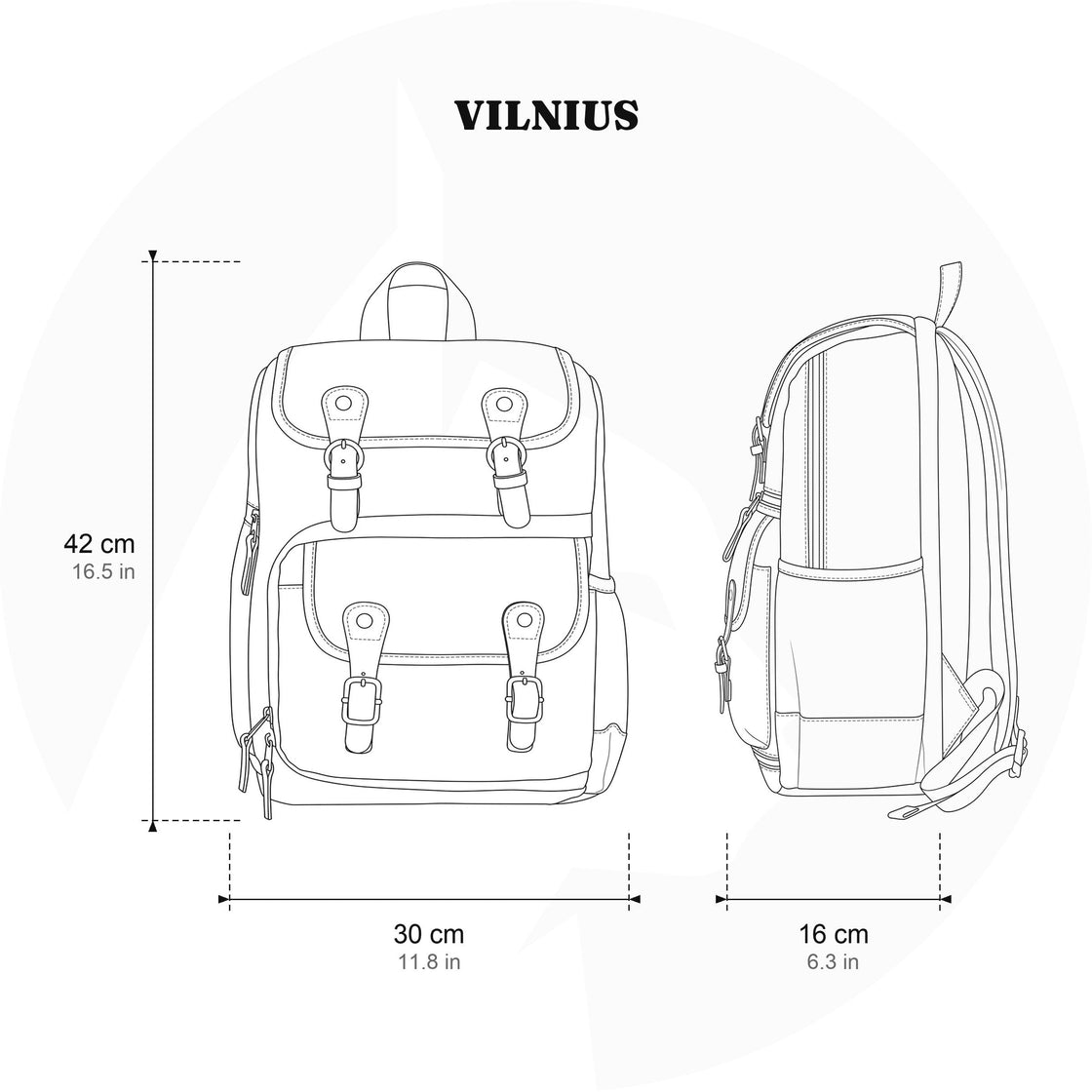 Vilnius — Canvas Camera Bag, image 13