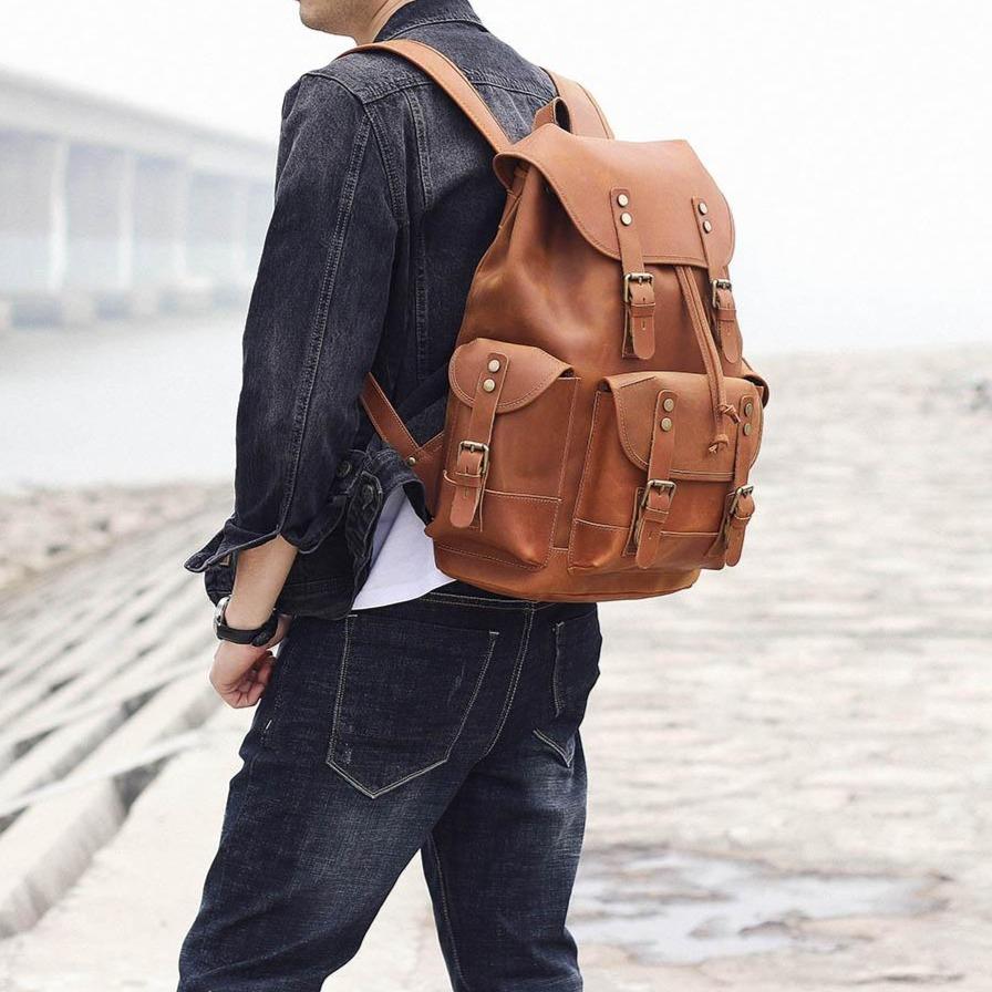 Sac à dos en cuir pour ordinateur 25 L – Waterloo — 12