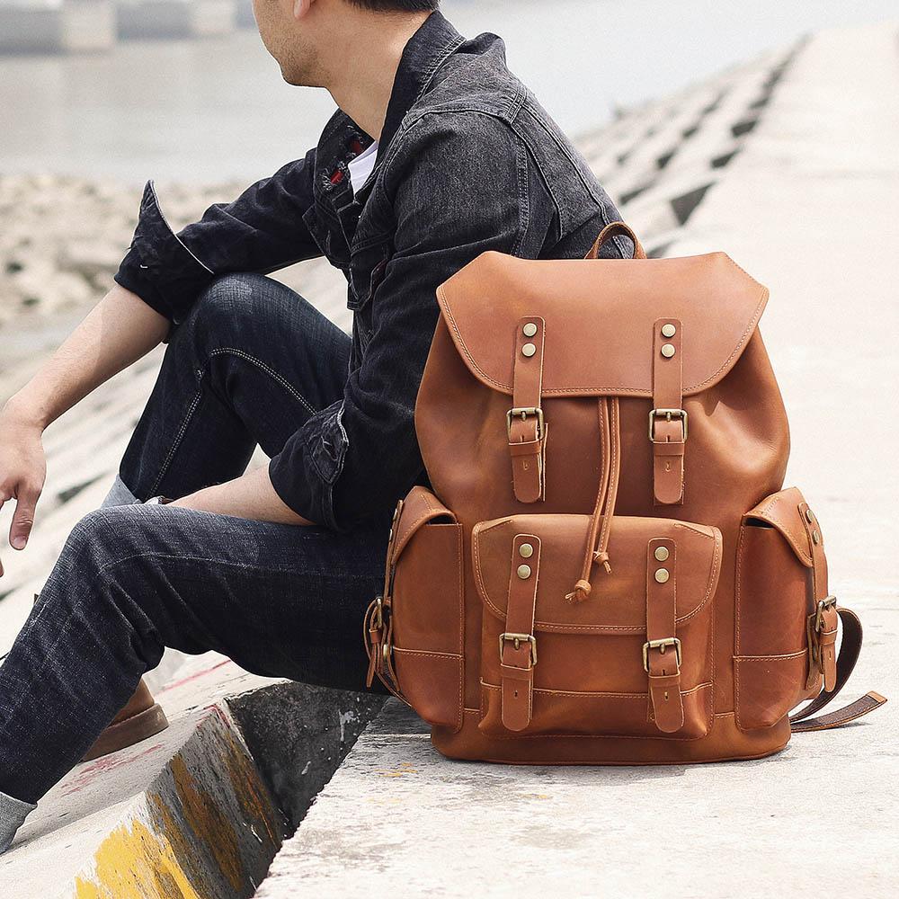 Sac à dos en cuir pour ordinateur 25 L – Waterloo — 14