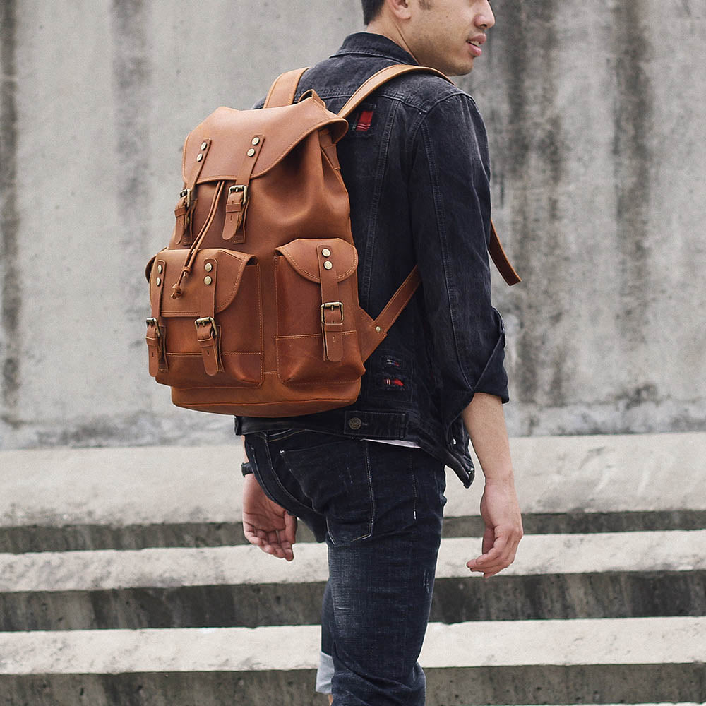 Sac à dos en cuir pour ordinateur 25 L – Waterloo — 54