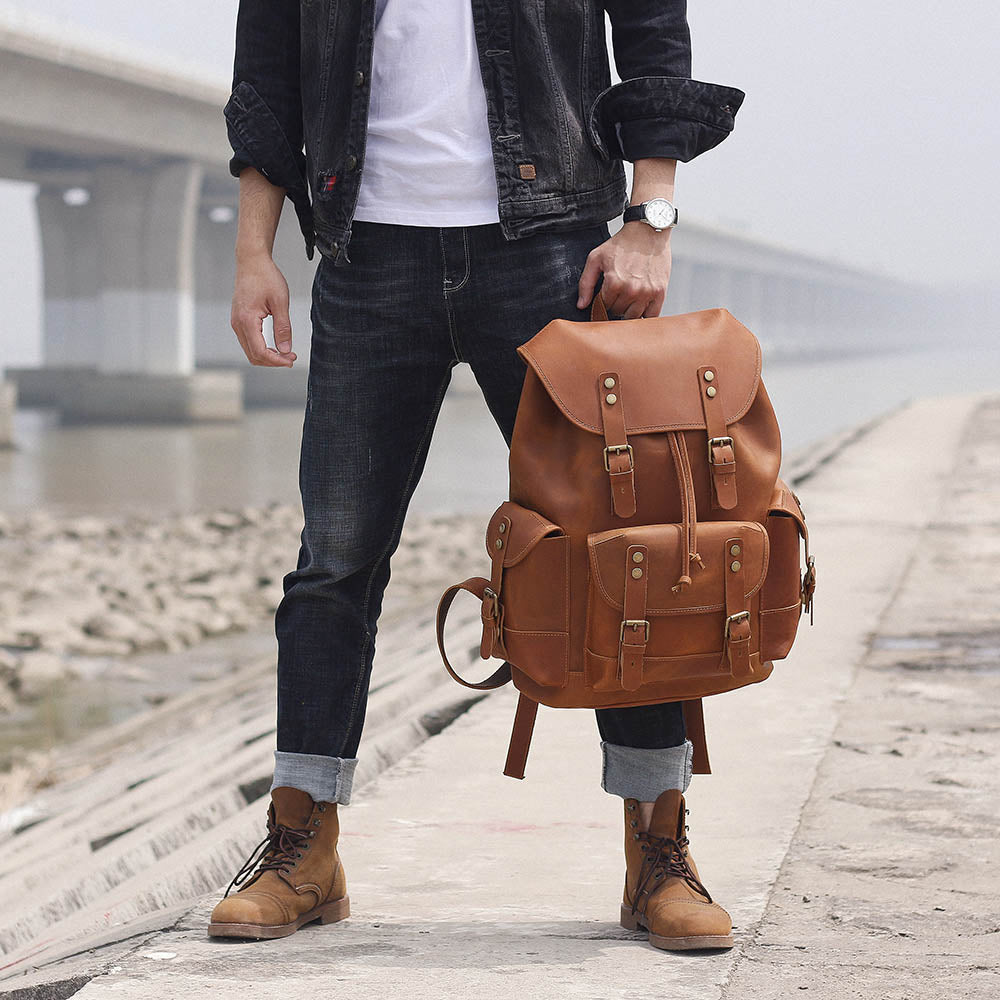 Sac à dos en cuir pour ordinateur 25 L – Waterloo — 75
