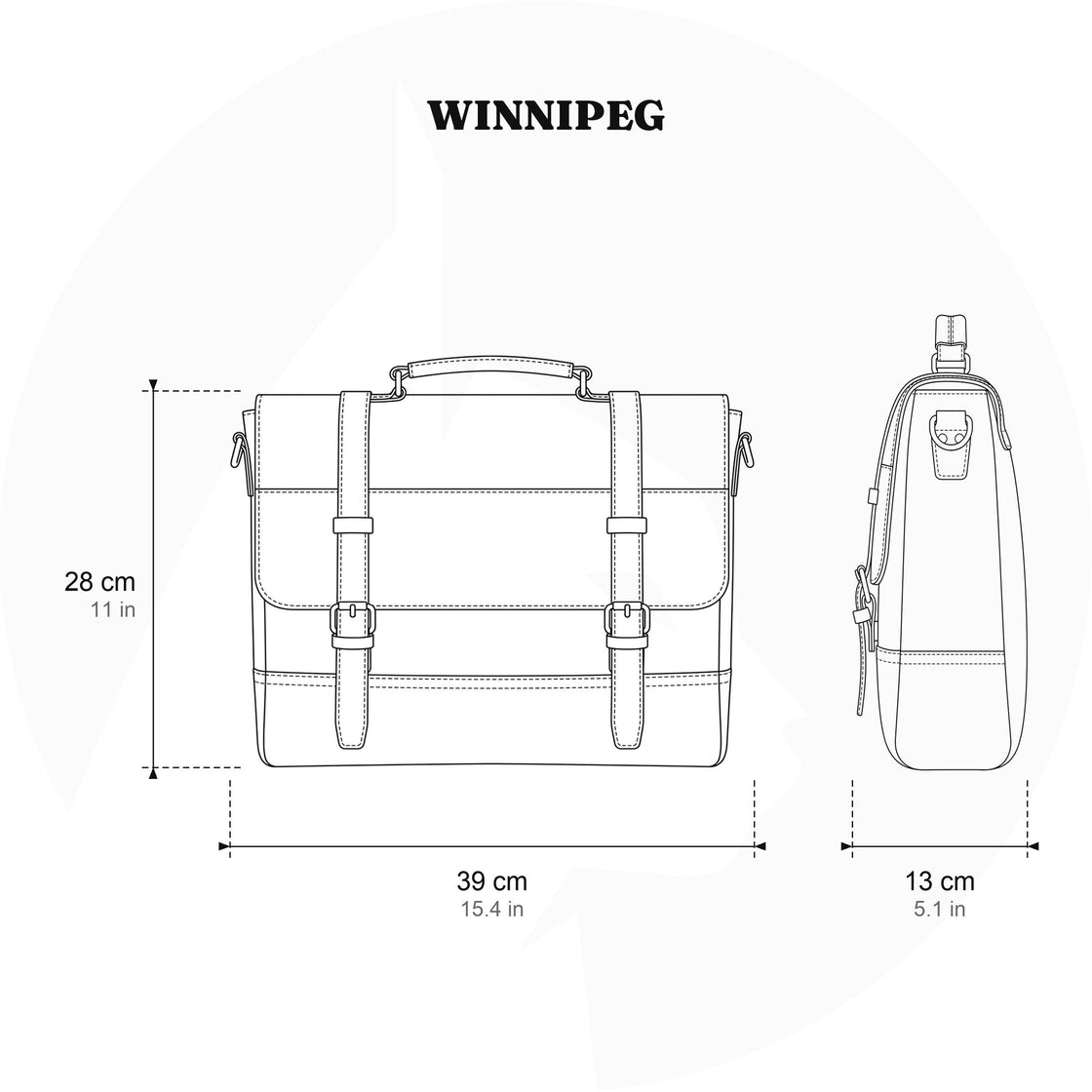 Canvas-Umhängetasche 15 L – Winnipeg — 21