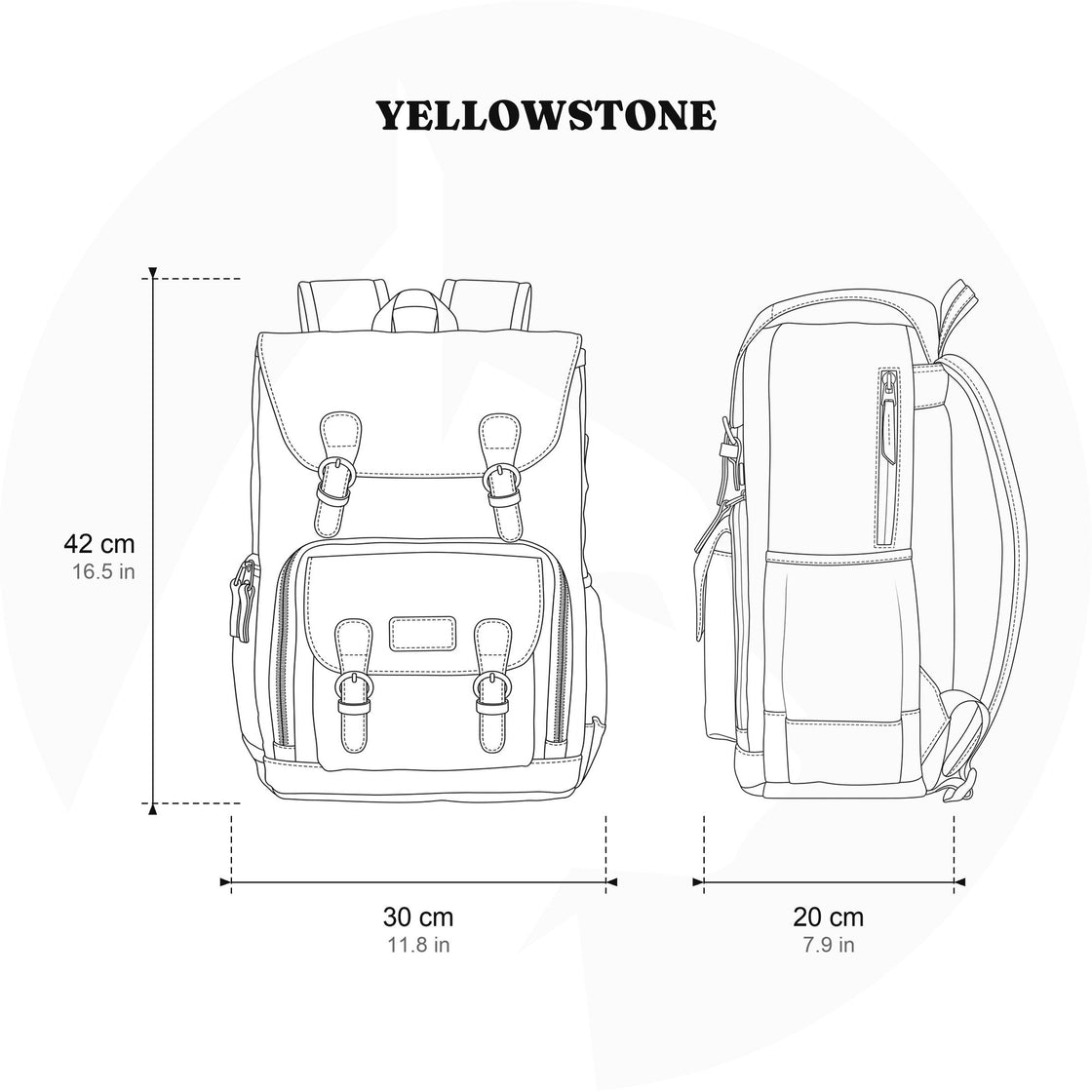 Yellowstone — Waterproof Canvas Camera Backpack, image 37