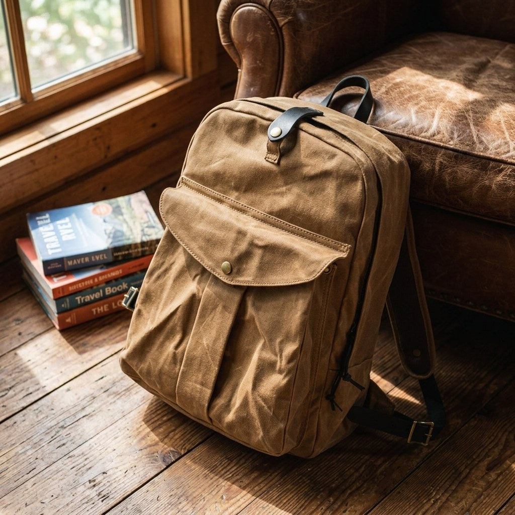 Canvasrugzak met laptopvak 14 L – Ystad — 2