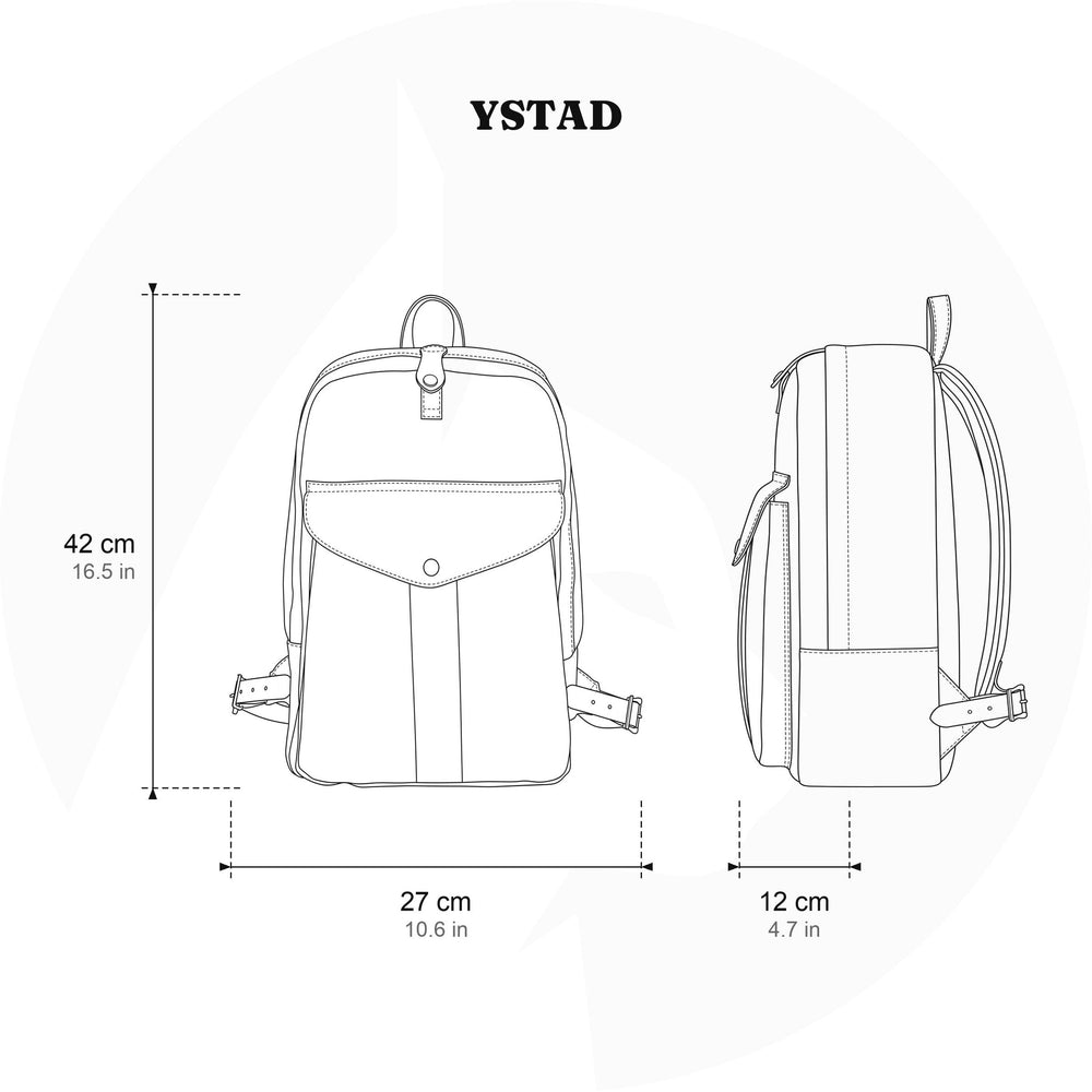 Canvas backpack with laptop compartment 14 L – Ystad