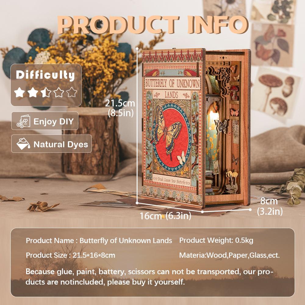 Diyion™ | DIY Booknook Kit (Butterfly of the Unknow Lands) - Diyion