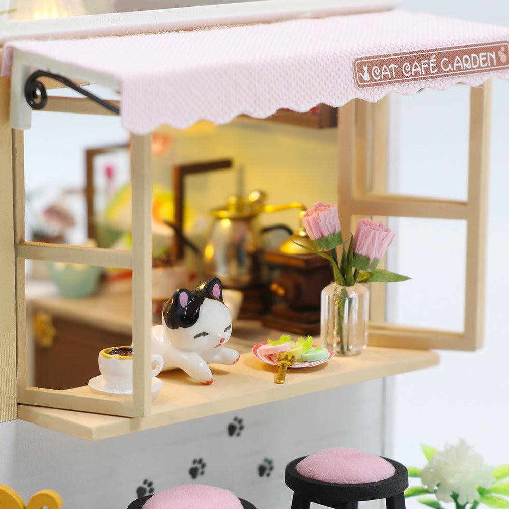 Diyion™ | DIY Dollhouse Kit (Cat Coffee Garden) - Diyion