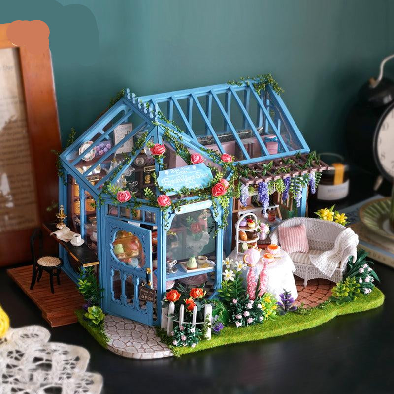 Diyion™ | DIY Dollhouse Kit (Rose Garden Tea House) - Diyion
