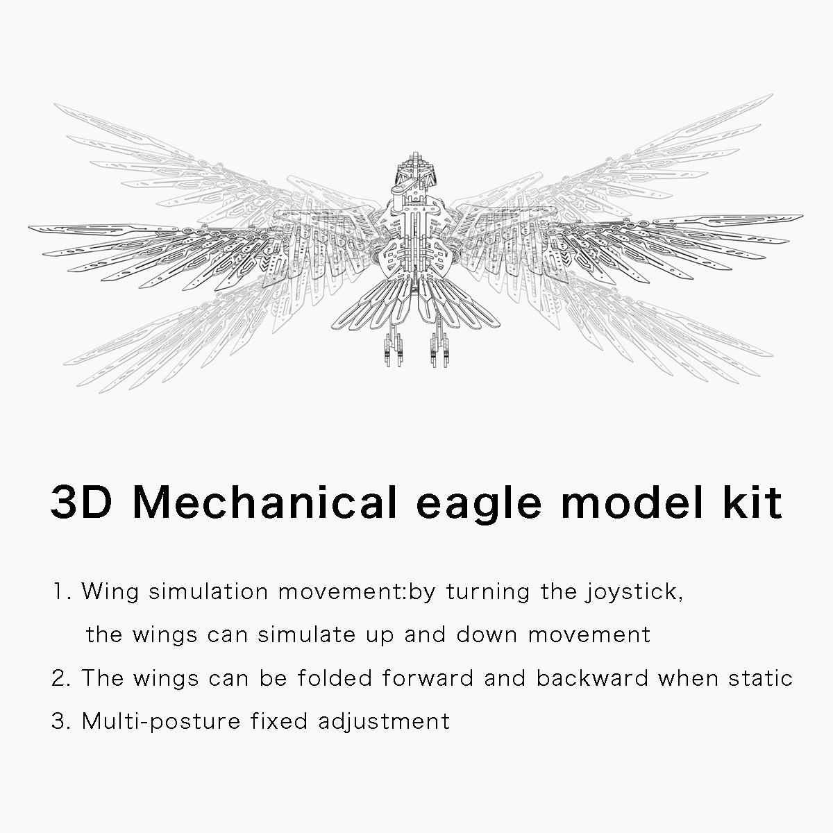 Diyion | Majestic 3D Metal Mechanical Eagle Model Kit