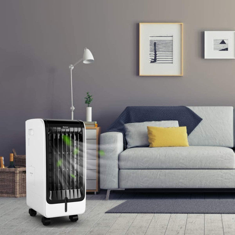 110V Portable Evaporative Cooler – 3-Speed Air Fan with 8-Hour Timer Function | Adjustable Breeze | For Home & Personal Comfort