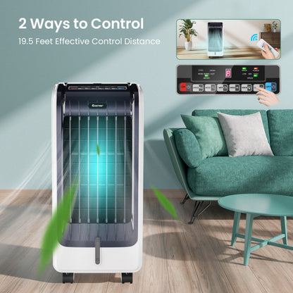 110V Portable Evaporative Cooler – 3-Speed Air Fan with 8-Hour Timer Function | Adjustable Breeze | For Home & Personal Comfort