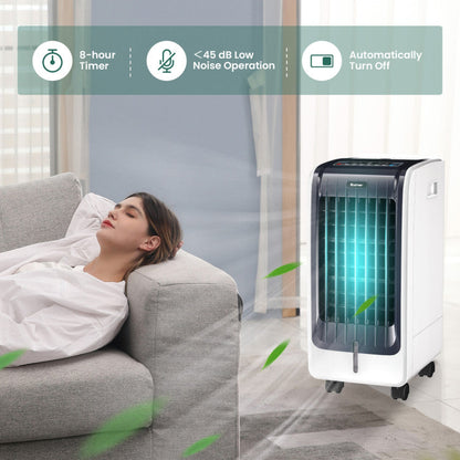 110V Portable Evaporative Cooler – 3-Speed Air Fan with 8-Hour Timer Function | Adjustable Breeze | For Home & Personal Comfort