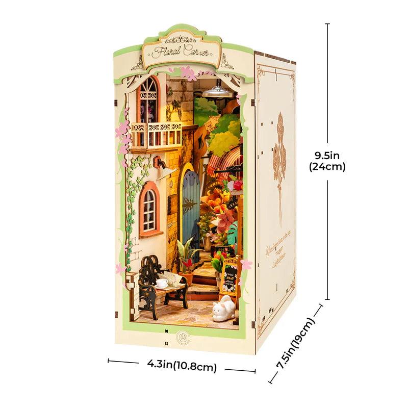 Diyion™ | Floral Corner Miniature - Enchanting Book Nook Insert - Diyion
