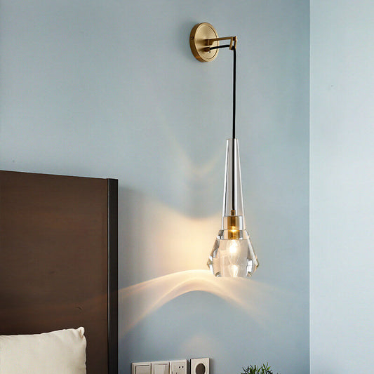 LuxeGlint – Modern Crystal Wall Lamp