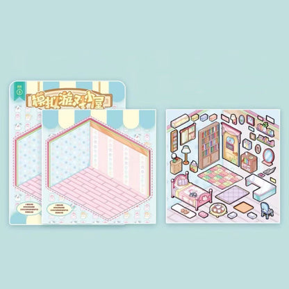 DIYION™ | Business Simulation Game Sticker Scene Play Set, Clothing Store|Restaurant|Bakery Shop