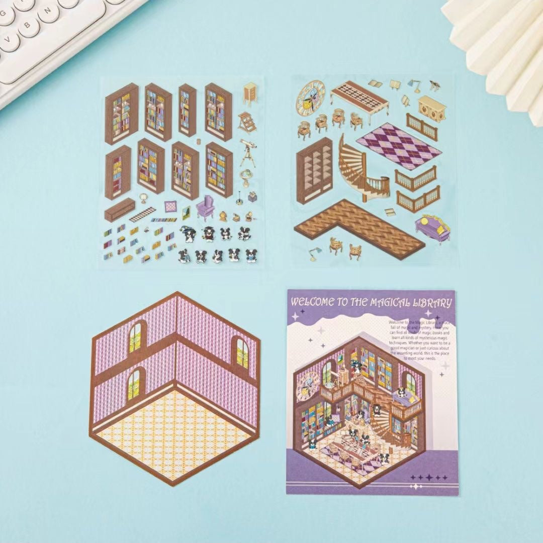 DIYION™ | Sticker Scene: DIY Picnic|Magical Library|Spring Party|Beach|Amusement Park|Record Store
