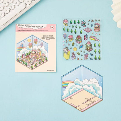 DIYION™ | Sticker Scene: DIY Picnic|Magical Library|Spring Party|Beach|Amusement Park|Record Store