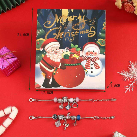 24 Days Christmas Countdown Advent Calendar Bracelet Set - DIYION