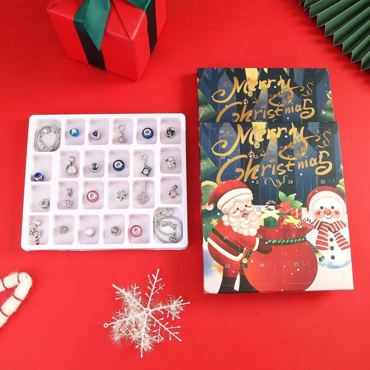 24 Days Christmas Countdown Advent Calendar Bracelet Set - DIYION