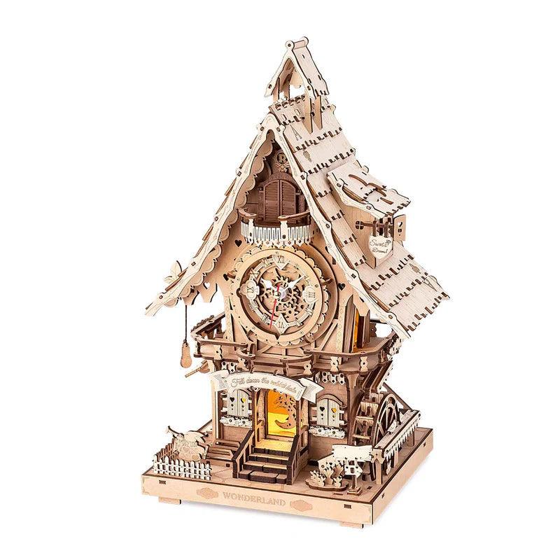 Diyion™ | Woodland Cuckoo Clock 3D Wooden Puzzle Kit with LED Lights - Diyion