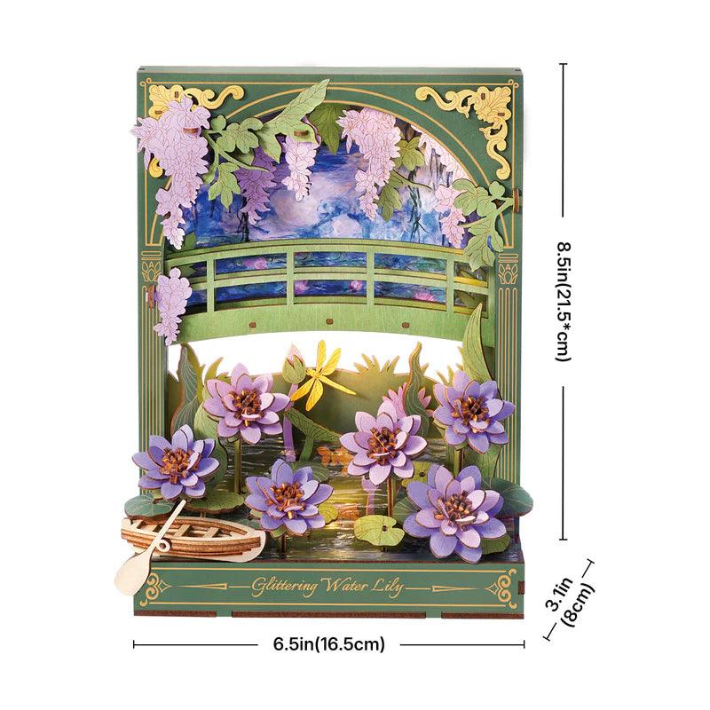 Diyion™ | Monet's Garden 3D Wooden Puzzle with LED Lighting - Diyion