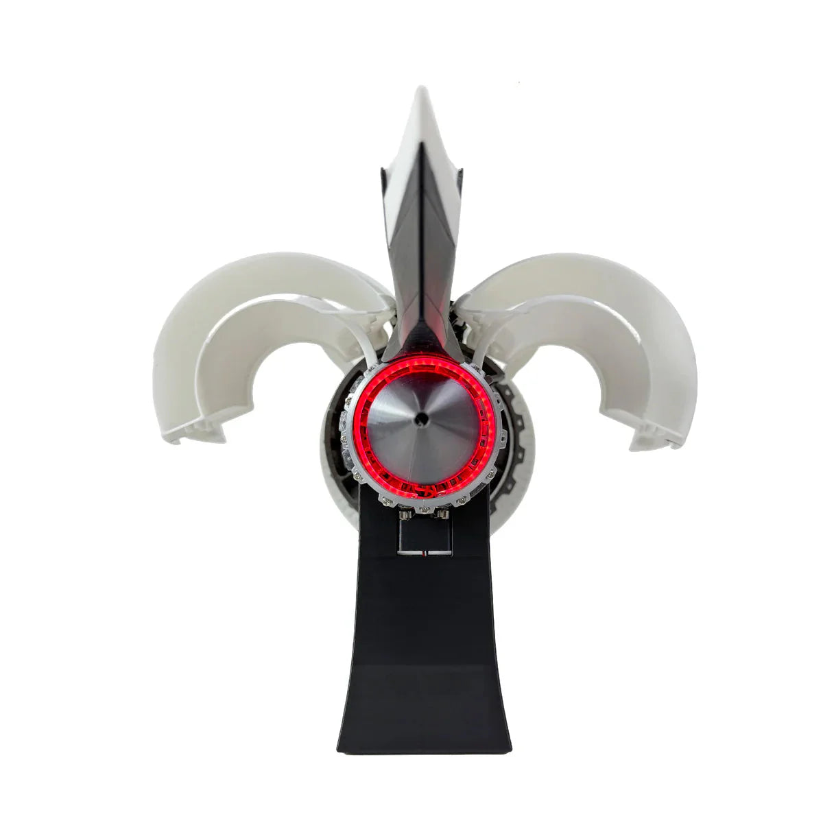 Detailed rolls royce turbofan engine model with rotating blades and metallic finish
