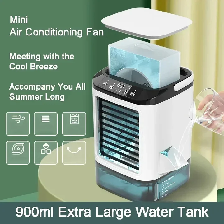 3-Speed Portable Air conditioner with Ultrasonic Cooling