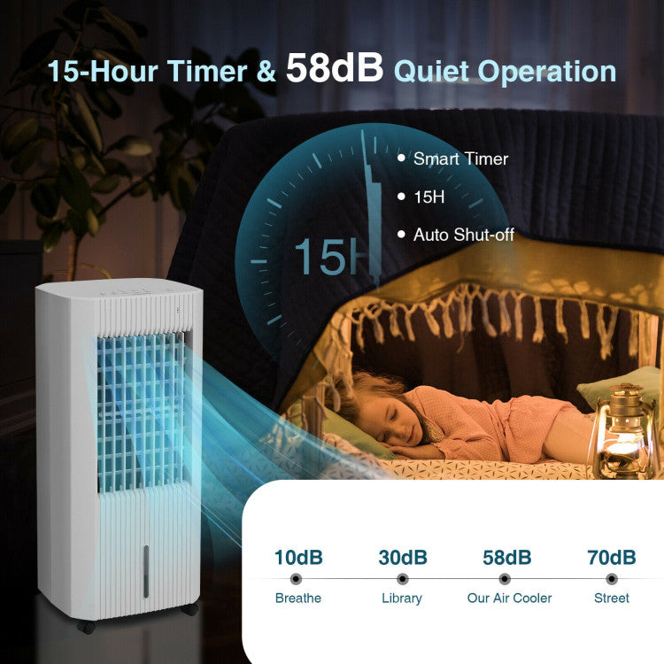 3-Mode Evaporative Air Cooler – Portable 3-in-1 Cooling Unit for Efficient Airflow | Easy Control | For Living Rooms & Workspaces
